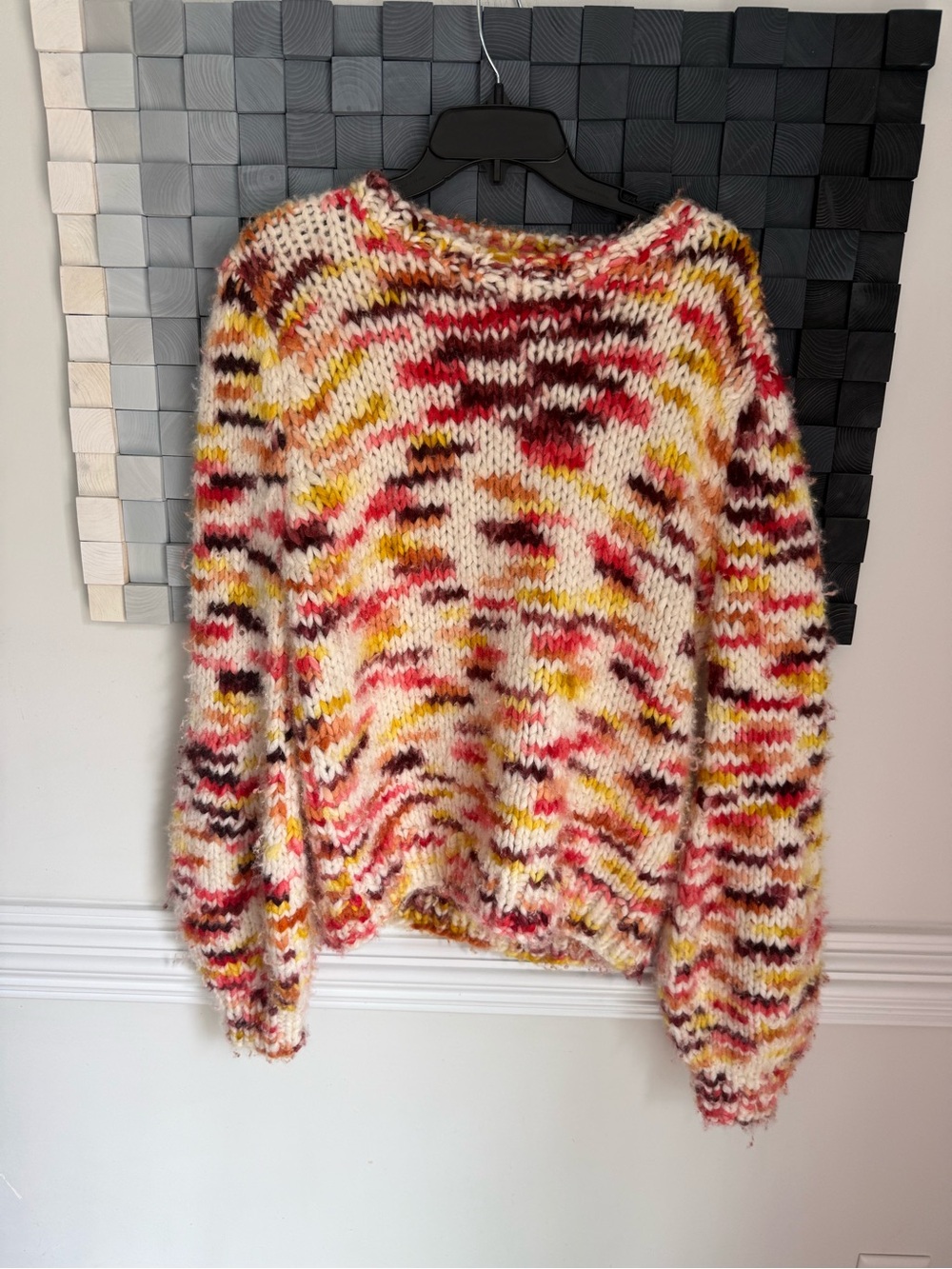 Gabriela Hearst Cashmere Multicolor Knit Sweater in Cream, Red, Yellow, Brown - Picture 13 of 14